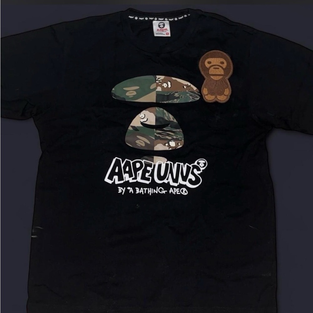 Aape (By A Bathing Ape) Camouflage Black T-Shirt